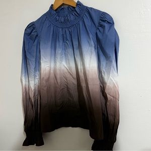 Sea New York Blue and Brown Ombre Blouse